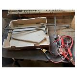 Tire irons, jumper cables