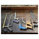 Mixed lot of hand saws