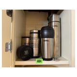 Thermos, travel mugs, advertising coasters