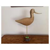 Hand crafted wood bird sculpture