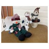 Storage tote of snowmen