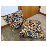 Pair of matching throw pillows