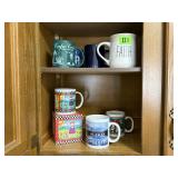 Coffee mug collection, coffee warmer