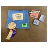 Denim pouch, advertising pieces, lighters, Zippo