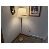Floor lamp with fringe shade