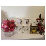 Box of Christmas decorations