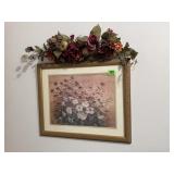 Floral artwork, swag