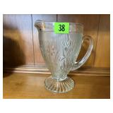 Vintage Jeannette glass Iris pitcher