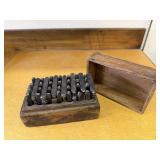 Metal alphabet, number stamps