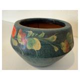 Hand painted Mexican flower pot