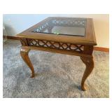 Glass inlay end table