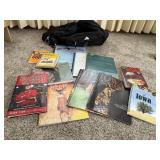 Duffel bag of sportsman, outdoor literature