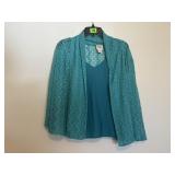 Sheer jacket, spaghetti strap tank