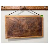 Last Supper embossed copper artwork