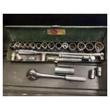 Toolbox, sockets, ratchets