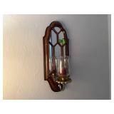 Mirrored wall sconce