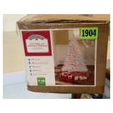 4' pre-lit Indiana Spruce white Christmas tree