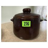 West Bend stoneware covered pot