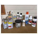 Art supplies, paints, brush cleaner, Linseed Oil