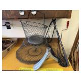Fish basket, seat stand, folding net
