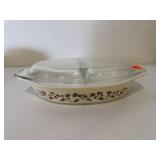 Pyrex divided covered dish