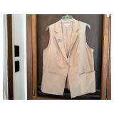CJ Banks sleeveless vest, lapel pin