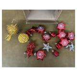 Vintage, plastic Christmas ornaments