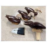 Unfinished wood duck decoy carvings