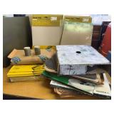 Mixed lot of sandpaper, steel wool