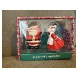 Mr. & Mrs. Claus boxed salt & pepper shaker set