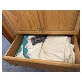 Embroidered, assorted linens, bedding