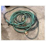 Garden hoses (2), sprayer