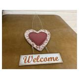 Heart Welcome sign