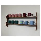 Wall shelf of coffee mugs (12)