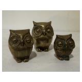Brass owls (3)