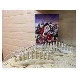 Gift box, electric holiday candleabras (3)