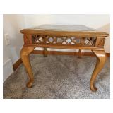 Glass inlay end table