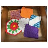 Handcrafted hot pads, dish cloths