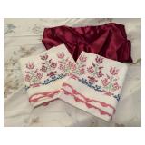 Pair of embroidered pillowcases