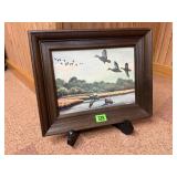 Vintage wildlife artwork, easel included
