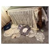 Crocheted tablecloth, Heritage lace, doilies,