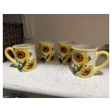 Sunflower mugs (4)