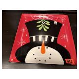 Snowman platter