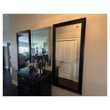 Black wall mirror