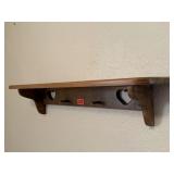 Cottage core wooden wall shelf