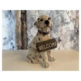 Welcome dog statue