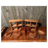 Cottage core wooden wall curios (2), heart