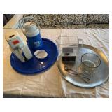 Pizza pan, ice crusher, food scale, beverage