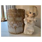 Angel canister, Precious Moments angel doll
