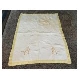 Embroidered baby quilt